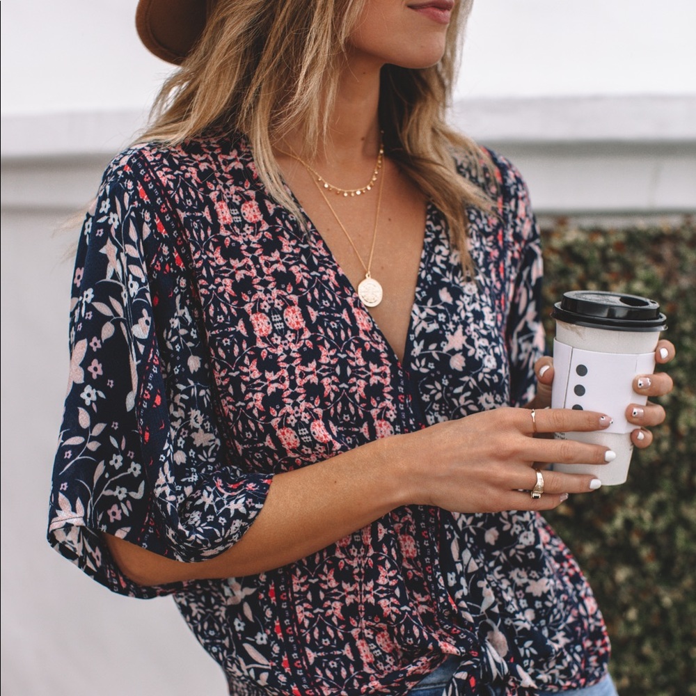 FLORAL BLOUSE - Picture 2 of 5